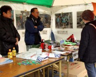 被災地支援パネル展と倉敷みらい公園の防災機能紹介